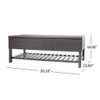 Regent - Storage Bench With Metal Rack - Brown Multi Regent - Storage Bench With Metal Rack - Brown Multi