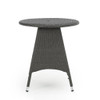 Outdoor Rattan Bistrotable With Surface Round - Gray