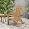 Outdoor Foldable Adirondack Chair With Slat Back - Natural Outdoor Foldable Adirondack Chair With Slat Back - Natural
