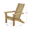 Outdoor Foldable Adirondack Chair With Slat Back - Natural Outdoor Foldable Adirondack Chair With Slat Back - Natural