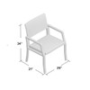 Outdoor Wicker Dining Chair With Water Resistant Cushions (Set of 2) - White / Brown Outdoor Wicker Dining Chair With Water Resistant Cushions (Set of 2) - White / Brown