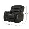 Classic Design Recliner, Upholstery Recliner, Glider Recliner - Black Berry