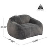 Sezze - Indoor Bean Bag Chair - Gray Sezze - Indoor Bean Bag Chair - Gray