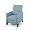 Repose Upholstered Recliner Chair With Nailhead Trim And Side Pocket - Light Blue Repose Upholstered Recliner Chair With Nailhead Trim And Side Pocket - Light Blue