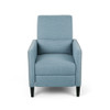 Repose Upholstered Recliner Chair With Nailhead Trim And Side Pocket - Light Blue Repose Upholstered Recliner Chair With Nailhead Trim And Side Pocket - Light Blue