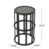 Outdoor Powder Coated Side Table - Gray