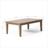 Outdoor Coffee Table With Slat Panel Top - Light Brown