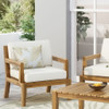 Outdoor Club Chair With Cushions (Set of 2) - Beige Outdoor Club Chair With Cushions (Set of 2) - Beige