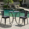 Ambrosia - 3 Piece Bistro Set With Leaf Motifs Top And Seat Ambrosia - 3 Piece Bistro Set With Leaf Motifs Top And Seat