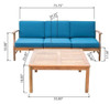 Perla - 3 Seater Sofa And Table Set