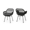 Outdoor Rattan Accent Chair With Metal Legs Outdoor Rattan Accent Chair With Metal Legs