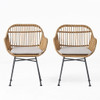 Outdoor Rattan Accent Chair With Metal Legs Outdoor Rattan Accent Chair With Metal Legs