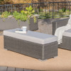 Enthrallia - Outdoor Wicker Bench With Foam Filled Cushion Enthrallia - Outdoor Wicker Bench With Foam Filled Cushion