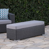 Enthrallia - Outdoor Wicker Bench With Foam Filled Cushion Enthrallia - Outdoor Wicker Bench With Foam Filled Cushion