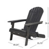 Zenithia - Outdoor Foldable Adirondack Chair With 2 Cup Holders