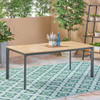 Outdoor Wicker Rectangular Dining Table With Iron Frame And Water Resistant Rattan Outdoor Wicker Rectangular Dining Table With Iron Frame And Water Resistant Rattan