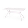 Celestine - Outdoor Cast Aluminum Dining Table With Floral Lattice Design And Umbrella Holder