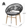 Cyril - Outdoor Papasan Style Dining Chair (Set of 2)