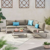 Sterling - Outdoor V Shaped 5 Seater Sofa Set With Cushions