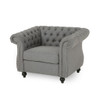 Nexuson - Upholstered Chesterfield Chair With Deep Tufted And Nailhead Trim Nexuson - Upholstered Chesterfield Chair With Deep Tufted And Nailhead Trim