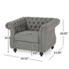 Nexuson - Upholstered Chesterfield Chair With Deep Tufted And Nailhead Trim Nexuson - Upholstered Chesterfield Chair With Deep Tufted And Nailhead Trim