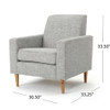 Nebulize - Upholstered Fabric Club Chair With Button Tufted And Square Off Arm And Back Nebulize - Upholstered Fabric Club Chair With Button Tufted And Square Off Arm And Back