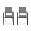 Waterfal - Outdoor Aluminum Dining Chair With Mesh Seat (Set of 2) Waterfal - Outdoor Aluminum Dining Chair With Mesh Seat (Set of 2)