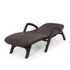 Polypropylene Resin Chaise Lounge With Hand Crafted Details - Dark Brown