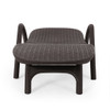 Polypropylene Resin Chaise Lounge With Hand Crafted Details - Dark Brown