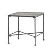 Outdoor Square Side Table With X Shaped Iron Frame - Black