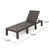 Outdoor Chaise Lounge With Wicker Design And Adjustable Backrest - Brown