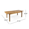 Wilson - Expandable Dining Table With Slat Design - Teak Acacia Wood Wilson - Expandable Dining Table With Slat Design - Teak Acacia Wood