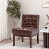 Contemporary Accent Chair With Tufted Waffle Stitch - Dark Brown Contemporary Accent Chair With Tufted Waffle Stitch - Dark Brown