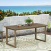 Rustic Nash Dining Table With Slat Design - Gray Rustic Nash Dining Table With Slat Design - Gray