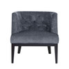 Contemporary Accent Chair With Tufted Diamond Stitching - Charcoal Contemporary Accent Chair With Tufted Diamond Stitching - Charcoal