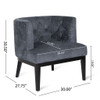 Contemporary Accent Chair With Tufted Diamond Stitching - Charcoal Contemporary Accent Chair With Tufted Diamond Stitching - Charcoal