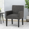 Contemporary Armchair With Track Arms - Charcoal Contemporary Armchair With Track Arms - Charcoal