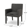 Contemporary Armchair With Track Arms - Charcoal Contemporary Armchair With Track Arms - Charcoal