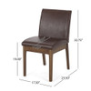 Modern Dining Chair With Upholstery - Dark Brown Modern Dining Chair With Upholstery - Dark Brown