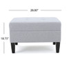 Contemporary Ottoman Footstool With Tufted Upholstery - Light Gray Contemporary Ottoman Footstool With Tufted Upholstery - Light Gray