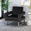 Modern Glam Club Arm Chair With Velvet Upholstery And Stainless Steel Legs - Black Modern Glam Club Arm Chair With Velvet Upholstery And Stainless Steel Legs - Black
