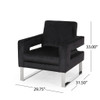 Modern Glam Club Arm Chair With Velvet Upholstery And Stainless Steel Legs - Black Modern Glam Club Arm Chair With Velvet Upholstery And Stainless Steel Legs - Black