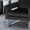 Modern Glam Club Arm Chair With Velvet Upholstery And Stainless Steel Legs - Black Modern Glam Club Arm Chair With Velvet Upholstery And Stainless Steel Legs - Black