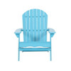 Malibu Transitional Adirondack Chair With Foldable Design - Blue