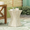 Mgo Archaistic Wavy Side Table - Antique Sandstone Mgo Archaistic Wavy Side Table - Antique Sandstone
