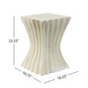 Mgo Archaistic Wavy Side Table - Antique Sandstone Mgo Archaistic Wavy Side Table - Antique Sandstone