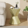 Modern Hexagon Side Table With Knockout Pit Texture - Gold Modern Hexagon Side Table With Knockout Pit Texture - Gold