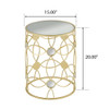 Modern Side Table With Mirror Top And Metal Frame - Gold / Clear Modern Side Table With Mirror Top And Metal Frame - Gold / Clear