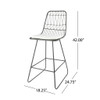 Yearning - Iron Counter Stool With Water Resistant Cushion