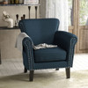 Elegant Club Chair With Nailhead Trim And Birch Wood Legs Elegant Club Chair With Nailhead Trim And Birch Wood Legs